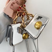 Wholesale Mirror fashion bag fashion chain decoration women s small shoulder bag spring and summer PU shiny handbag purse
