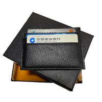 Wholesale Mens card holder pocket mini wallet high quality thin business cardholder genuine leather handbag Germany Craftsmanship with box set