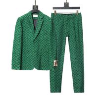 Wholesale 2022 Western clothing designer mens Blazers mix style autumn luxury outwear coat slim fit casual grid geometry patchwork print Male fashion dress suit pants