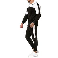 Wholesale New spring and autumn Cotton Hooded Jacket Black men s sports and leisure collage hooded suit men s fashion