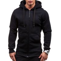Wholesale Men s Hoodie polar lining clothing tight zipper warm fashion autumn and winter new in
