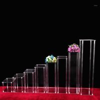 Wholesale Party Decoration Acrylic Column Flower Vase Plinth Table Centerpiece Floral Garland Stand For Wedding Birthday Stage Backdrop