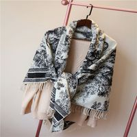 Wholesale 2021 Cashmere Women Luxury Scarf Woman Printed embroidery style Designer Shawls Winter ladies plaid Scarves Big Size CM Imitated