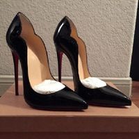 Wholesale Classics Brand Pumps Women High Heel Shoes Red Bottoms cm cm cm Thin Heels Pointed Toes Wedding Shoe Sexy Shallow Big Size Dust Bag
