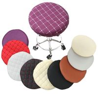 Wholesale Home Chair Cover Round Bar Stool Protector Cotton Fabric Seat Covers For Dentist Hair Salon Slipcover Funda Silla