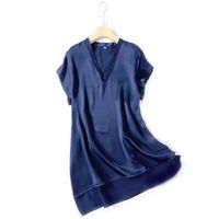 Wholesale Women s Blouses Shirts Women Summer Silk Blouse V Neck Sleeveless Office Work Wear Casual Elegant Natural Multi color Real Shirt Tops