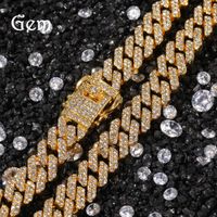 Wholesale Fashion Trend Miami Cuban Link Chain Bracelet Hip Hop K Gold Silver Necklace for Men s Rap Jewelry DF