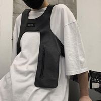 Wholesale Men s Vests Cool Vest For Men Women Streetwear Tactical Light Accessory Rap Tide Brand Match Hip hop Harness Cloth