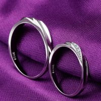 Wholesale South Korea East Gate Temperament Ring S925 Silver Couple Men s and Women s Diamond Zircon Engagement Trinkets RRYV