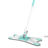 Wholesale X type Floor Mop Degree Home Cleaning Tool with Reusable Microfiber Pads for Wood Ceramic Tiles sea shipping DHB13157