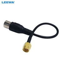 Wholesale LEEWA Car cm Auto Connector SMA Male to IEC DVB T TV PAL Female Plug Adapter RG174 Cable Jumper Pigtail Wire