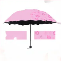 Wholesale Umbrellas Folding Umbrella Bloom Flower In Rain Water Windproof Sunshade For Outdoor Sports Anti UV Parasol