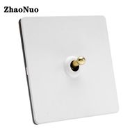 Wholesale Smart Home Control Gang Way Retro Toggle Switch Brass Lever White Stainless Steel Panel Wall Lamp EU Socket
