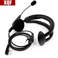Wholesale Black Pin Headphone Headsets With Swivel Boom Mic For Baofeng UV R Two Way Radio Walkie Talkie
