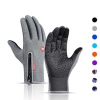 Wholesale Winter Gloves Mens Touch Screen Waterproof Windproof Skiing Cold Gloves Women s Warm Fashion Ourdoor Sports Riding Zipper Gloves H0818