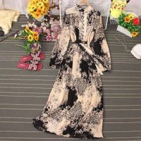 Wholesale Plus Size Women s New High end Western Style Early Autumn Long Dress To Ankle All match Beautiful Mother and Lady Dress UK019