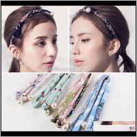 Wholesale Headbands Printing Variety Pearl Plate Hine Simple Wire Cloth Hair Accessories Cb0Qj Mjyco