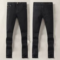 Wholesale Mens Jeans Designer Luxury Autumn Fashion Design Black Color Stretch Fabric Straight Pants Recycled Water Simple Generous Casual Business Leisure Style Size
