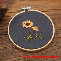 Wholesale Other Arts And Crafts D Beginner DIY Stamped Embroidery Starter Kit Colorful Flowers Plants Pattern Cloth Threads Tools Decor Artwork