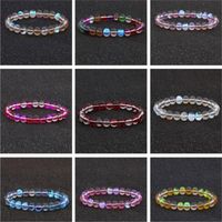 Wholesale Elastic Mermaid Glass Bracelets Boho Plated Colorful Beads Bracelet Strand Friendship B031 Bangle
