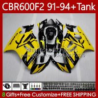 Wholesale Body Tank For HONDA CBR600 CBR F2 FS Yellow black CC F2 Bodywork No CBR600F2 CBR600FS CC FS CBR600 F2 Fairings Kit