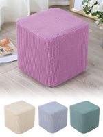 Wholesale Chair Covers Elastic Rectangle Shape Footstool Cover Polyester Folding Storage Stool Furniture Protector Ottoman Foot Rest Soft