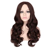 Wholesale qqxcaiw women long wavy wig cosplay black red pink blonde light dark brown heat resistant synthetic hair wigs