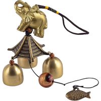 Wholesale Decorative Objects Figurines Pc Chinese Metal Wind bell Vintage Durable Wind Chime Pendant Feng Shui For Door Wall Home