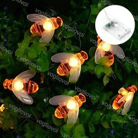 Wholesale Christmas Lights Bee String Lamp M M Holiday Party Decorate Santa Claus Snowflake Warm White Use AAA Battery V Epacket