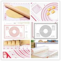 Wholesale Rolling Pins Pastry Boards Silicone Fiberglass Baking Sheet Dough Cakes Bakeware Liner Pad Mat Oven Pasta Cooking Tools