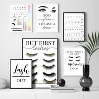 Wholesale Paintings Fashion Makeup Lash False Eyelashes Wall Art Canvas Painting Nordic Posters And Prints Pictures For Beauty Salon Room Decor