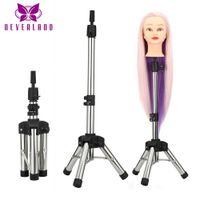 Wholesale Adjustable Tripod Stand Mannequin Head wig stand Prosthesis Doll Holder Brackets Model Hairdressing Training Hair Tool