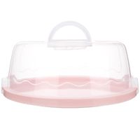 Wholesale Portable Plastic Round Cake Box Cupcake Dessert Container Case Sealing Handheld Carrier Wedding Birthday Supplies
