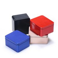 Wholesale Gift Wrap Square Metal Mini Candy Box Empty Sealed Tin High Quality Food Storage Case Coffee Tea Container SN2935