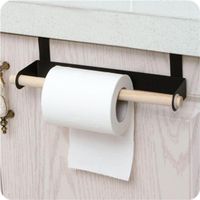Wholesale Toilet Paper Holders Wooden Tissue Towel Hanger Over Door Cabinet Roll Holder Shelf Rack Home Organizer Tools Bathroom Kitchen Gadgets