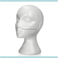 Wholesale Products Tools Dummy Head Female Foam Polystyrene Exhibitor For Cap Headphones Hair Aessories And Wigs Woman Mannequin Foam Drop Deli
