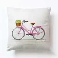 Wholesale Quality Design Sense of High Pillow Cushion Fruit Bicycle Pillow Cover Linen Modern Simple Size Double sided Cartoon Letter Sofa Cushion