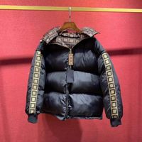Wholesale Women Fashion Parkas Mens Letter Pattern Down Coats Unisex Winter Outerwaer Womens Casual Thick Jackets Clothing