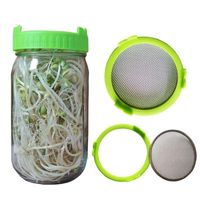 Wholesale Planters Pots Sprouting Lid With Stainless Steel Screen For Wide Mouth Jar Sprouter Seed Germination Tools Filter Sprouts Tool
