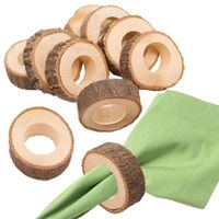 Wholesale 10pcs Natural Vintage Wooden Napkin Ring For Wedding Table Decoration Craft Creative Birthday Party Bar Wood Rings