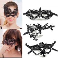Wholesale Adult Party Lace Mask Half FAKE Dance Women Hallowe Props Black Sex Eye Halloween Costume Play Accessories