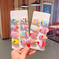 Wholesale Hair Accessories Super Cute Cream Ice Children s Hairpin Girl s Baby Does Not Hurt Duckbill Clip