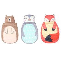 Wholesale Baby Sleeping Bag For Travel Kids Cartoon Animal Sleepsack Cotton Swaddle Wrap Cute Penguin Cot Bed For Stroller Baby Bedding H1019
