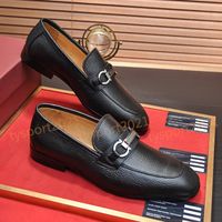 Wholesale Top quality Dress Shoes fashion Men Black Genuine Leather Pointed Toe Mens Business Oxfords gentlemen travel walk casual shoe