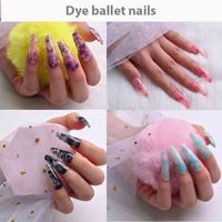Wholesale Europe and the United States new dyed ballet false nail pieces finished box removable wearable