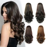 Wholesale Synthetic Wigs AOSIWIG Women s Wig Half Headgear Long Curly Hair Big Wave Fluffy Fashion Natural Fiber