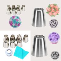 Wholesale 7pcs set set DIY Stainless Steel Nozzle Pastry Cake Tools Dessert Cake Decorating Tips Kitchen Accessories Cookie Bis Icing Piping Cream CPA3217