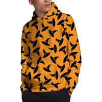 Wholesale Halloween Pointed hat Pattern Men s D Printing Hoodie Visual Impact Party Top Punk Gothic Round Neck High Quality American Sweatshirt Hoodie