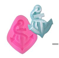 Wholesale Diy Ship Anchor Mould Rudder Sign Glue Mold Boat Rope Modelling Silicone Baking Cake Molds Decorate RRA9689