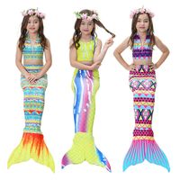 Wholesale Melario Girls Clothing Sets New Summer Little Mermaid Tail Bikini Suits Swim Costume Clothing Sets For Y